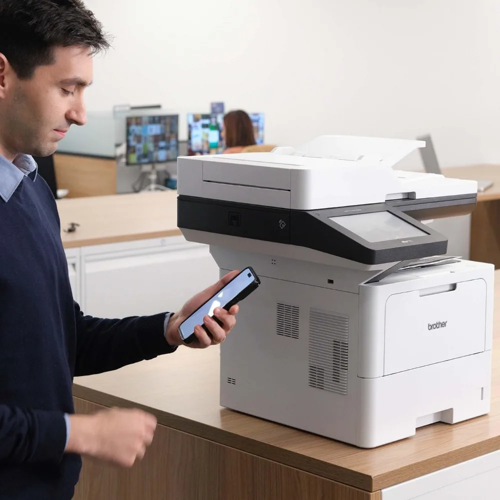 Enterprise Monochrome Laser All-in-One Printer with Low-cost Printing, Large Paper Capacity, Wireless Networking