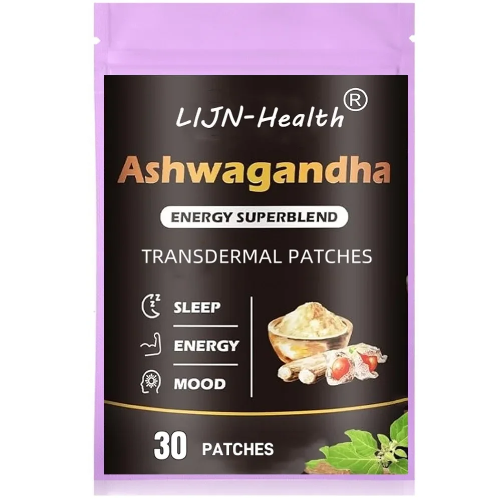 

30 Patches Ashwagandha Root Transdermal Patches Energy Stress and Mood Support