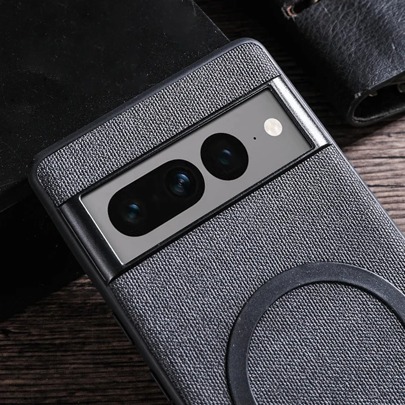 Case For Pixel 6 7 8 Pro Cloth Pattern Case Magsafe Wireless Charging Magnetic Shockproof Cover for Google Pixel 7 Pro 7A 6 Pro