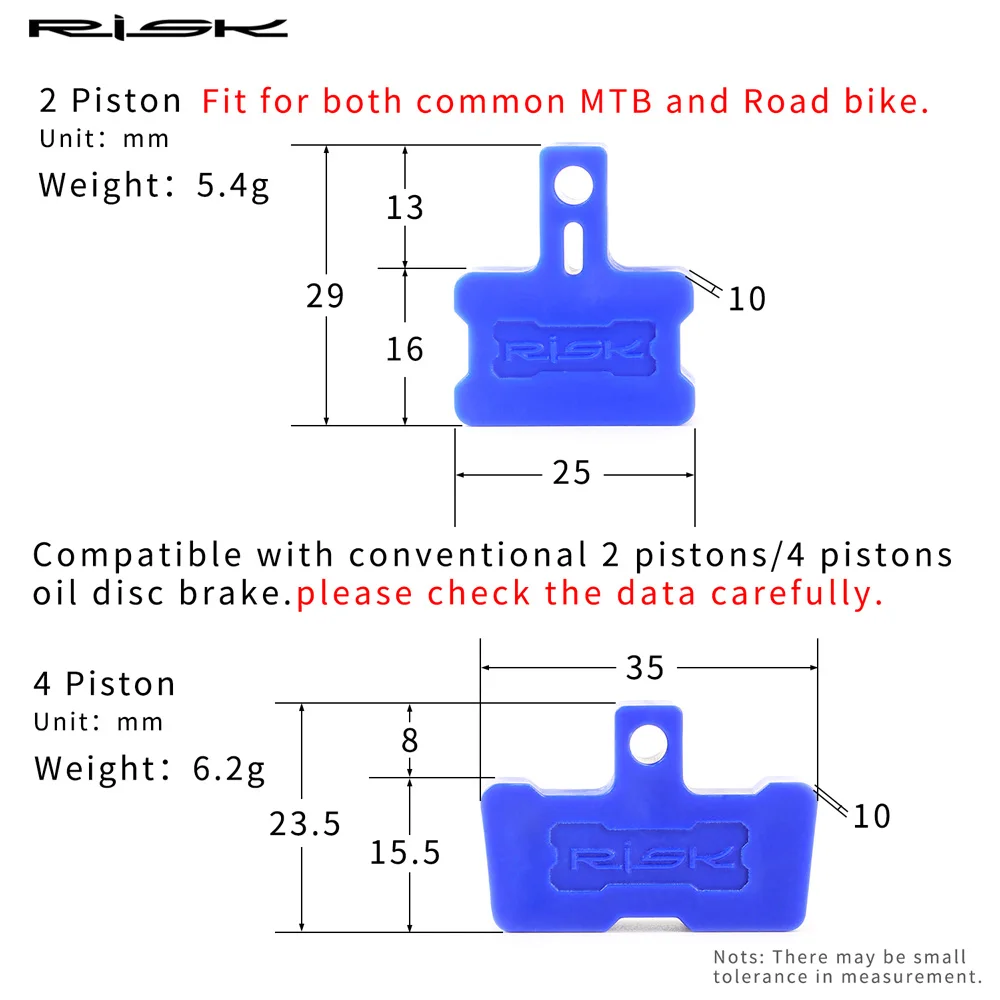 Risk 20pcs MTB Road Bike Disc Brake Pad Spacer, Bicycle Hydraulic Brake Caliper Pad Piston Blocks Tool, Oil Change Inserts Parts