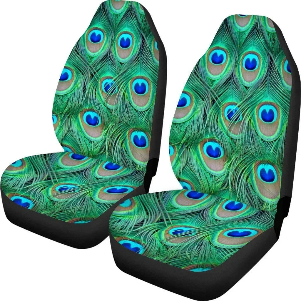 Peacock Car Seat Cover Front Bucket Car Seat Protector for Universal Cars Trucks Vans & SUV