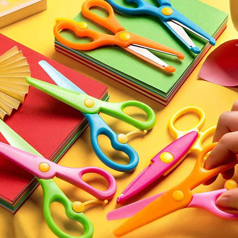 Laciness Scissors DIY Scrapbooking Photo Colors Scissors Paper Lace Diary Decoration Safety Scissors Paper Card Handmade Tools