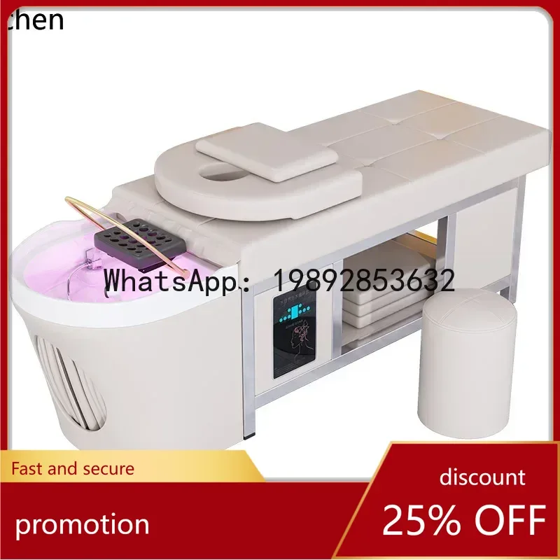 YFY   shampoo bed beauty salon barber shop special head treatment bed with fumigation water circulation integrated bed