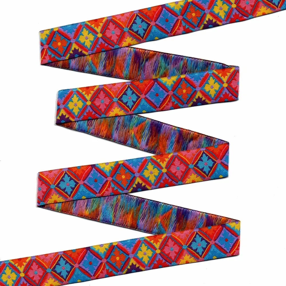 

ZERZEEMOOY 7/8 "22 мм 16 мм 10 мм 10 ярдов красочные геометрические цветы тканая жаккардовая лента аксессуары для цепочки для собак