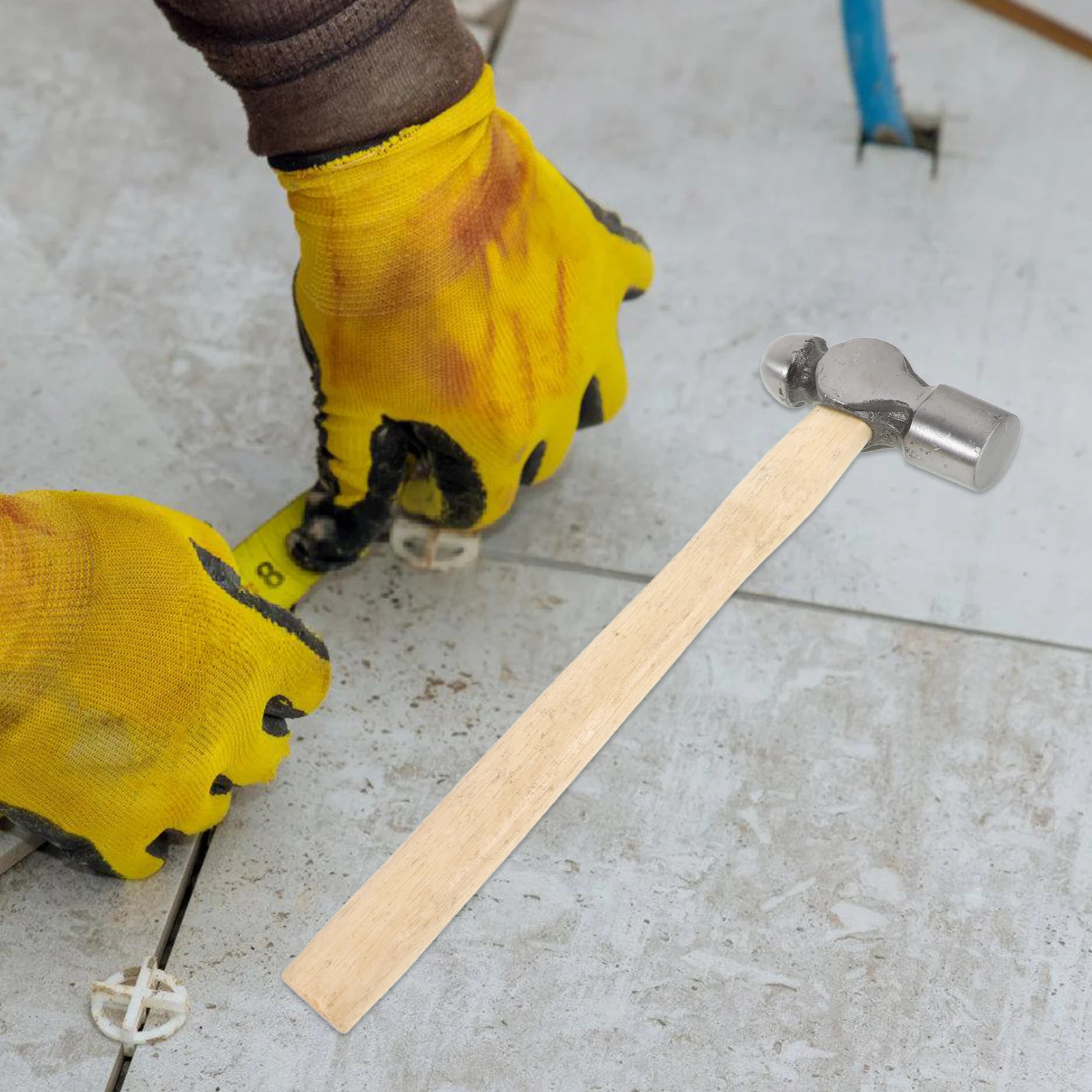 

Round Head Hammer Multi-use Household Nailing Portable Framing Sturdy Carpenter Tool Wood Handle Long Service Life Practical