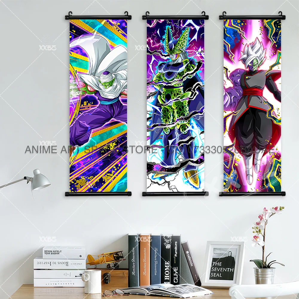 Dragon Ball GT Hängende Malerei Giru Anime Poster Son Goku Wandkunst Trunks Scrolls Bilder Pan Home Dekoration Vegeta Tapete – Detail 4