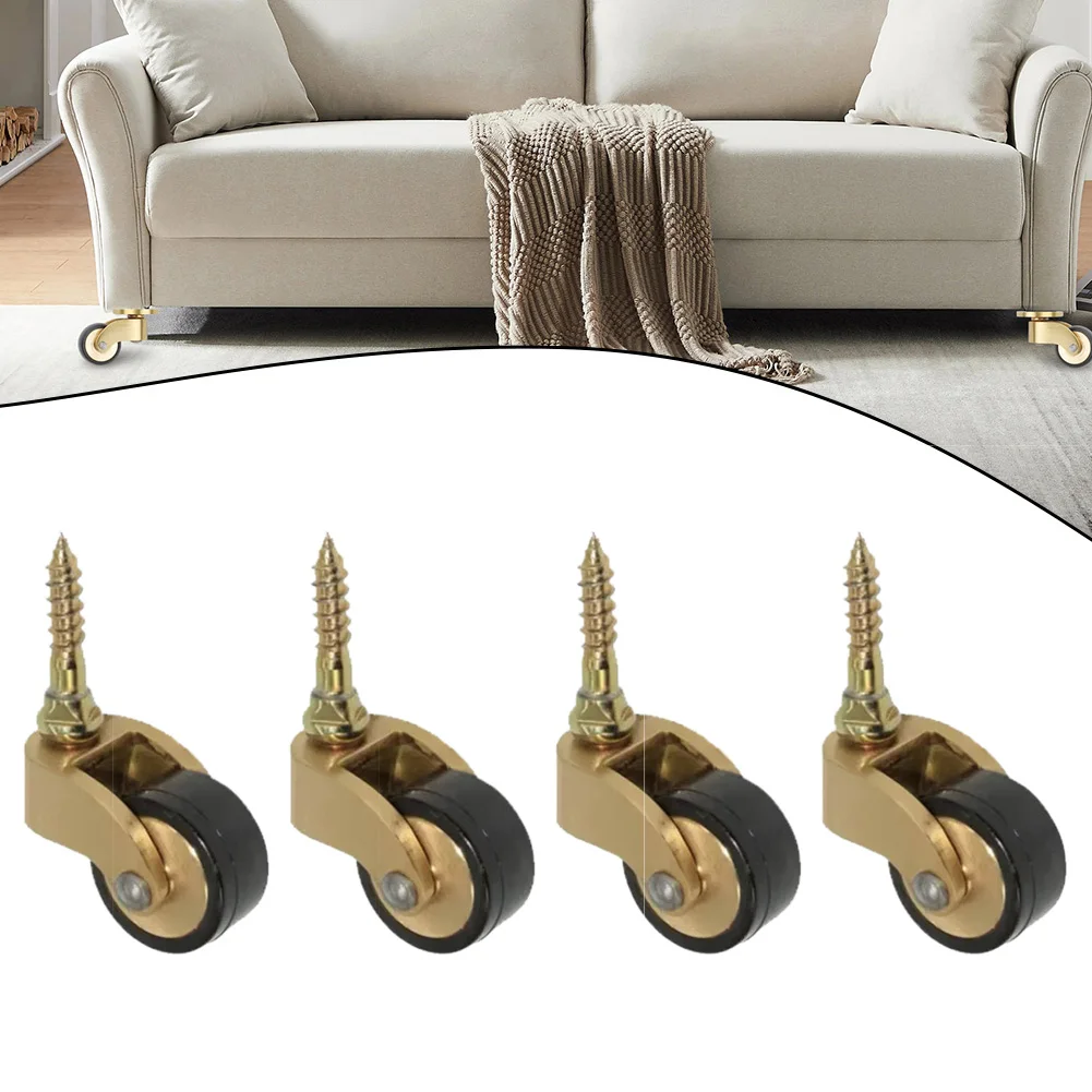 Caster Wheels Set 360 Degree Caster Robust Load-Bearing Design 360 Degree Swivel Wheels 360 Degree Rotation For Coffee Tables