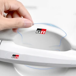 Cuenco antiarañazos para puerta de coche, pegatina transparente de protección de manija para Toyota GR GAZOO RACING Yaris, 8 piezas