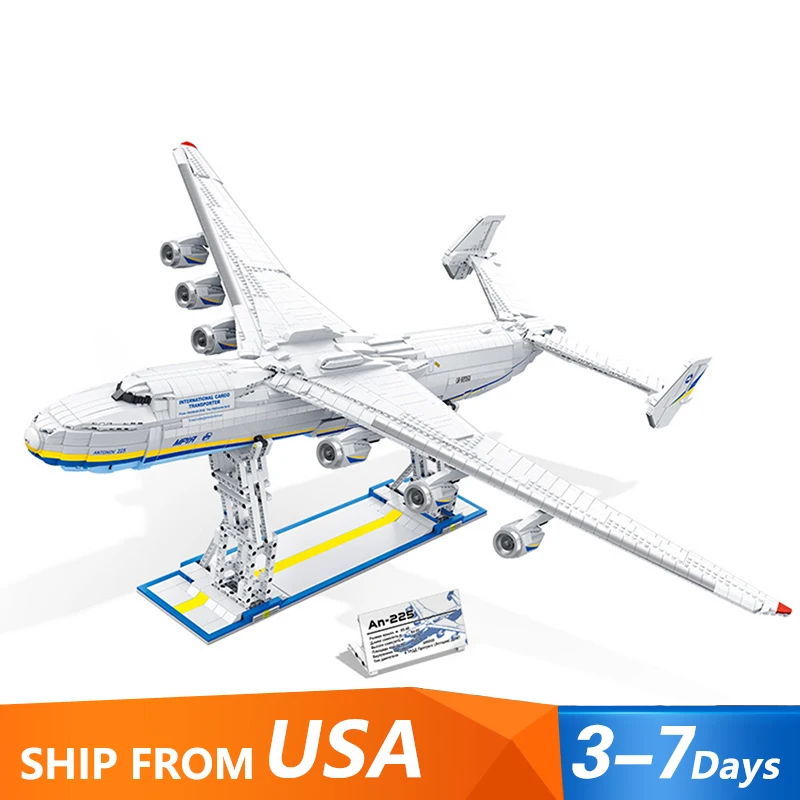 Creative Expert MOC JIESTAR 57014 Large Transport Aircraft An-225 Aviation Plane Model 5350pcs Building Blocks Bricks Toys Gift