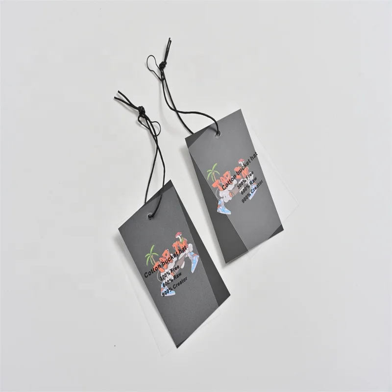 Custom..pieces.Eco friendly recycled clothing swing hangtag printed paper luxury custom hang clothing