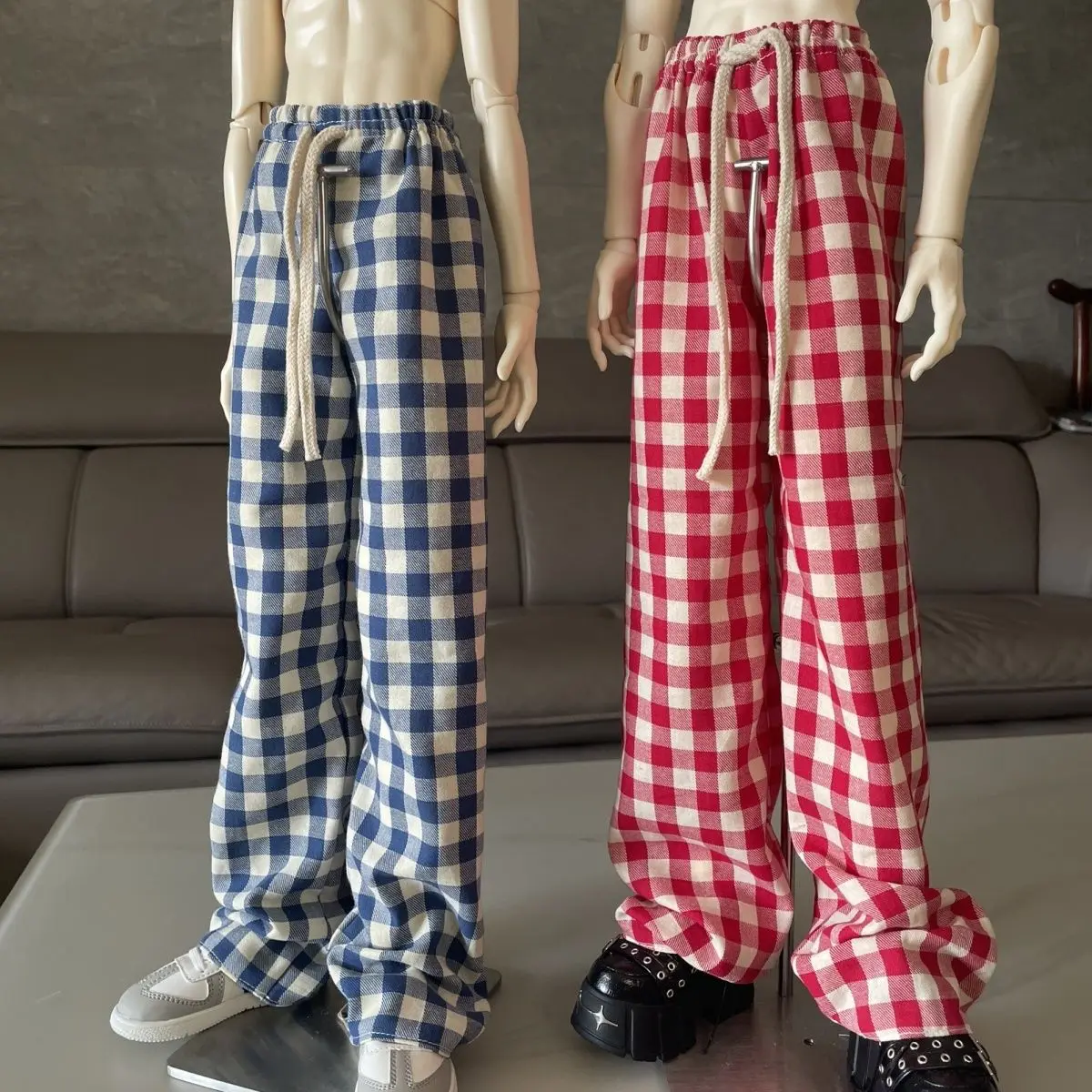 

Кукольная одежда для куклы 45/60/68/70/75 см Bjd 1/4 1/3, зимний рождественский вязаный свитер, клетчатые штаны, комплект игрушек, аксессуары для кукол, без куклы