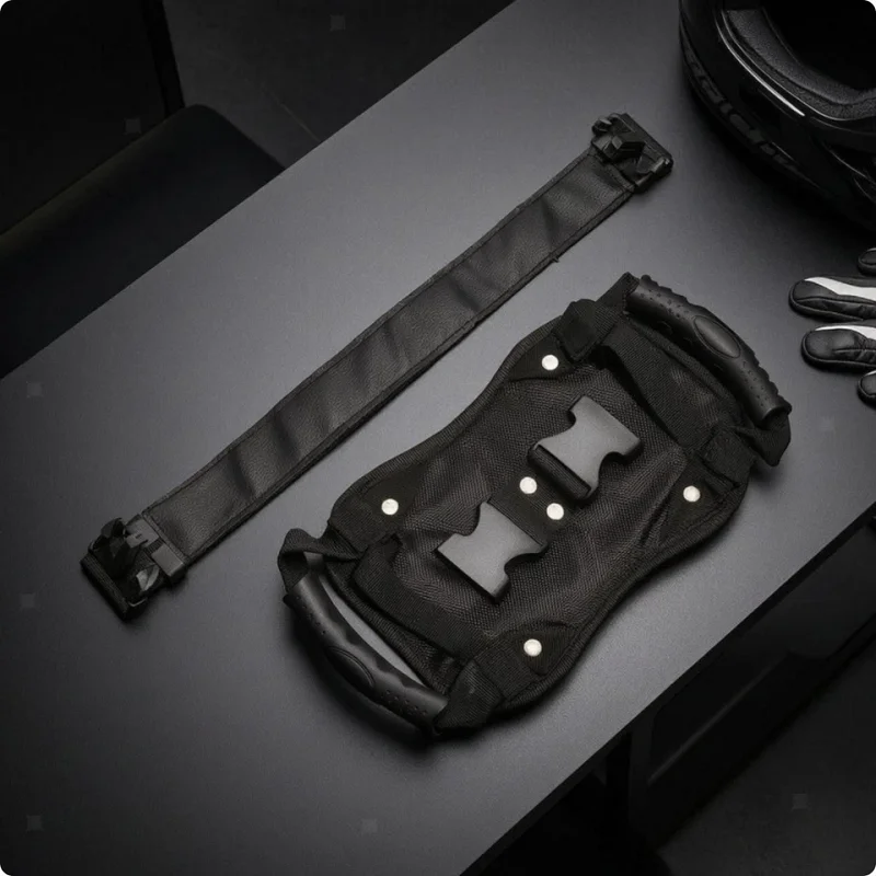 Universal Motorcycle Scooters Safety Belt Back Seat Passenger Non-Slip Grip Strap Grab Handle for Enhanced Riding Safety