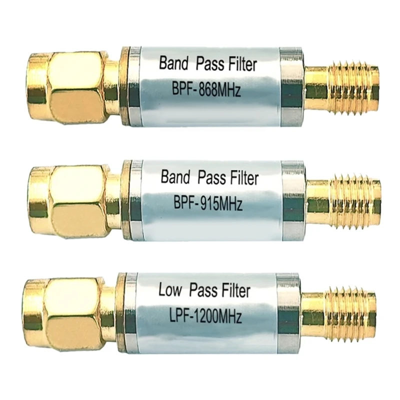 Efficient Pass Filter for Devices Stable Filtering Sound Filter Portable Designings Metal Filter 868/915/1200MHz Dropship