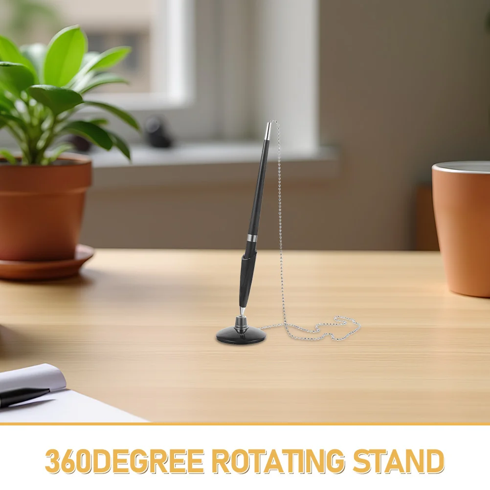 

6 шт. безопасная ручка с цепочкой, держатель для ручки с клейкой основой для приема, офиса, банковской работы, отеля, школы, вестибюля