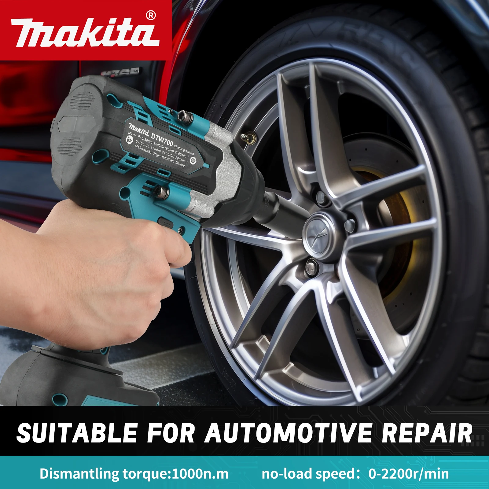 DTW700 18V Cordless Impact Wrench Brushless Motor 700 Nm Variable Speed Electric Wrench High Effieiency Durable