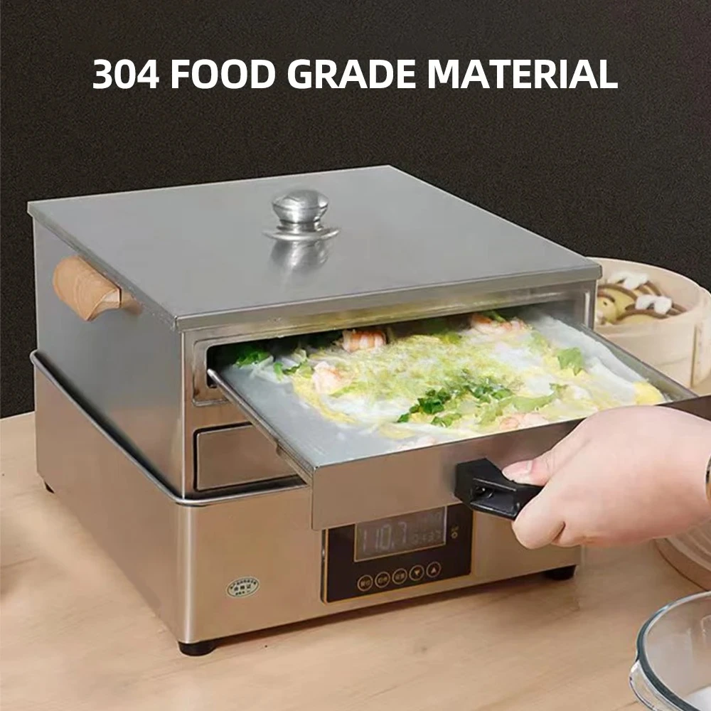Rice Noodle Roll Machine Maker Temperature Control Household Electric Steamer