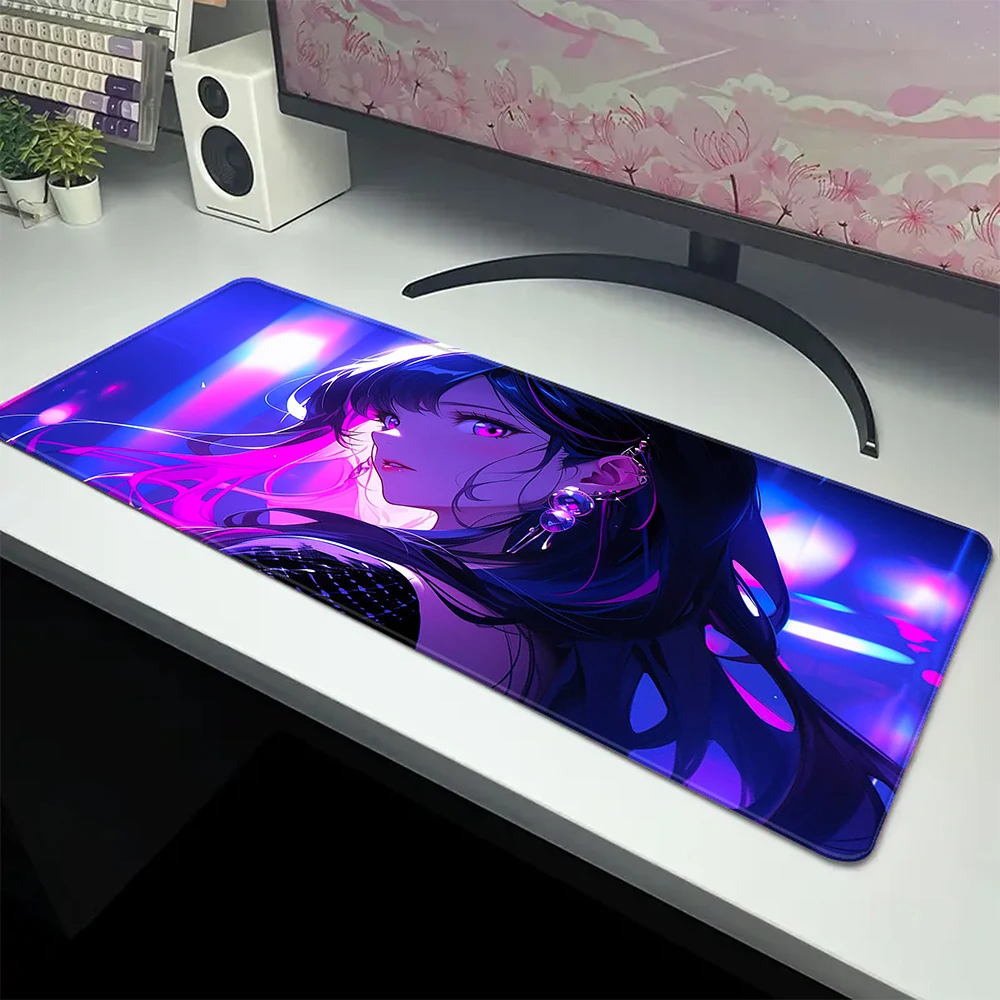 

Large Anime Mask Girl Mousepad Non-Slip Game Mouse Pad Locking Edge Mouse Mat Gamer Speed Desk Mat 100x50cm Gaming Accessories