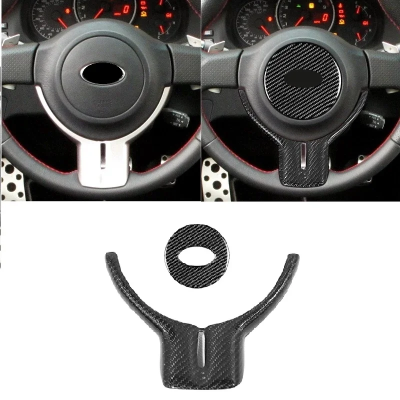 

3D Real Dry Carbon Fiber Steering Wheel Cover Trim Overlay Garnish Fit For Toyota GT-86 GT86 BRZ FR-S 2012 2013 2014 2015