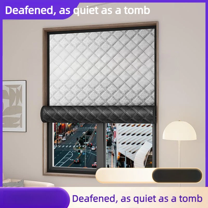 No-Drill Blackout Curtain – Self-Adhesive, Thermal Insulated, Noise Reducing for Bedroom, Balcony & Kitchen Windows