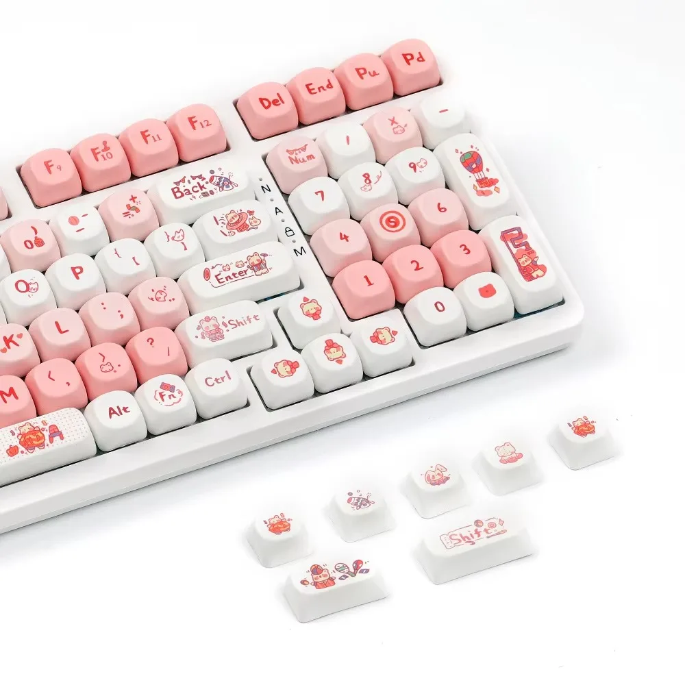 

Circus bear PBT sublimation keycap MOA high matte opaque cross mechanical shaft universal keycap
