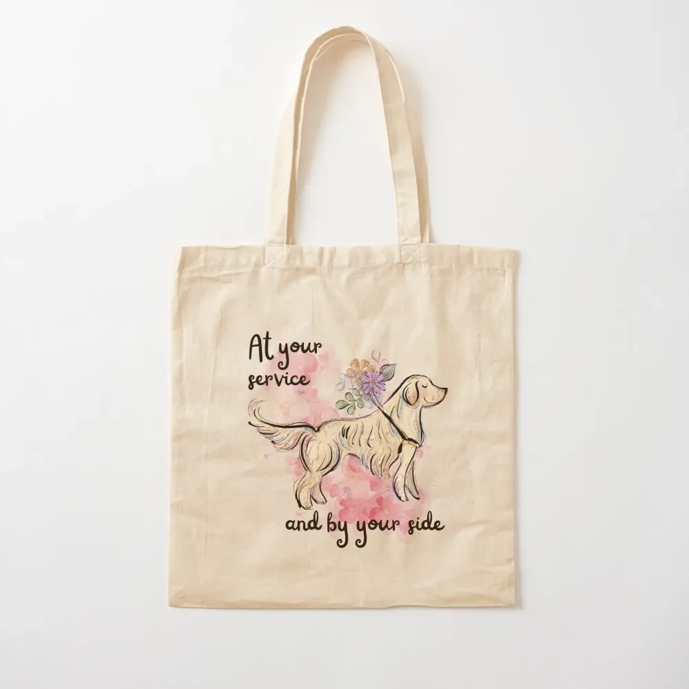 

Service Dog with inspirational quote, Golden Retriever Tote Bag free delivery bags tote bag women Bag