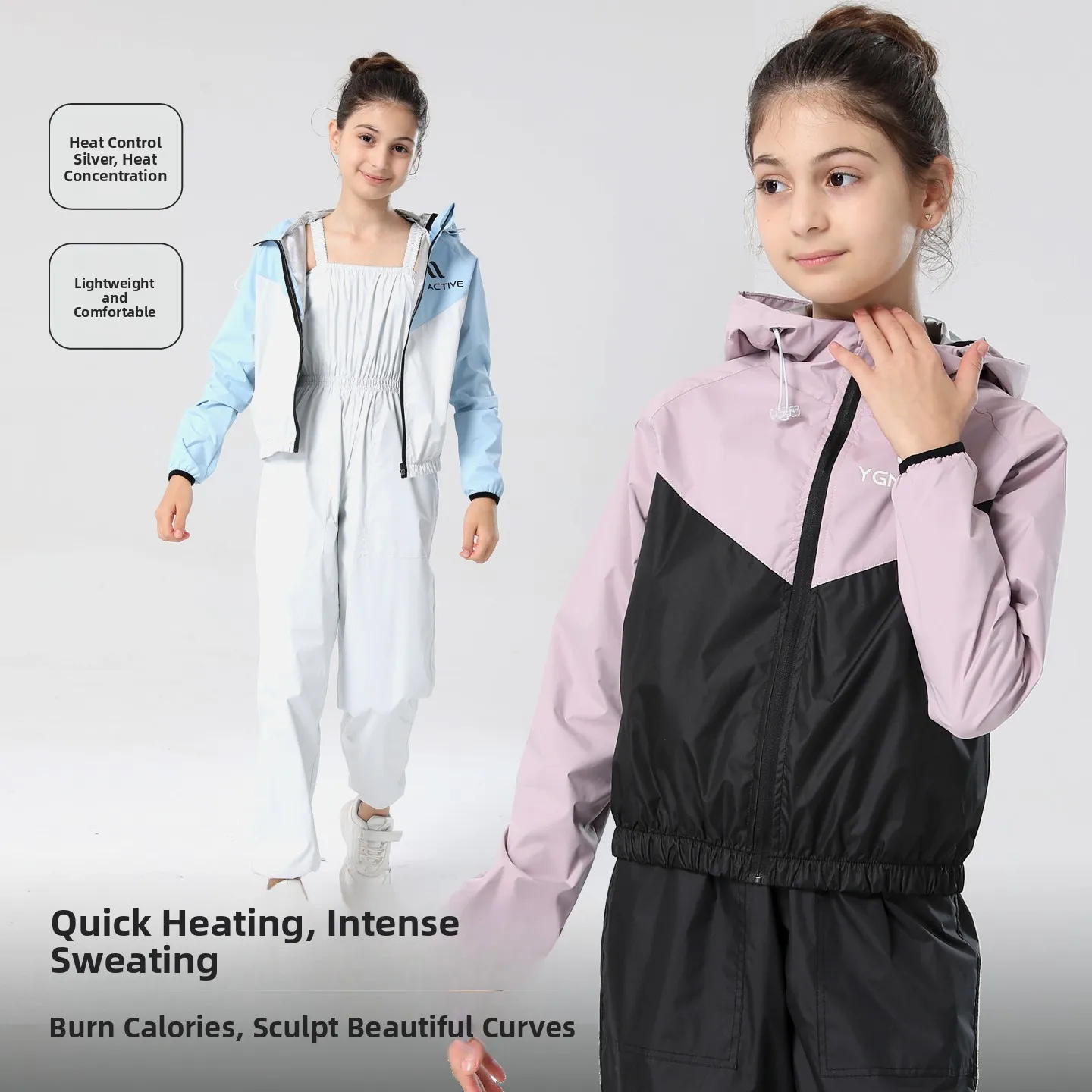 children's-fitness-sweat-suit-running-fat-burning-clothes-girls-sportswear-weight-loss-pants-gymnastics-leotard