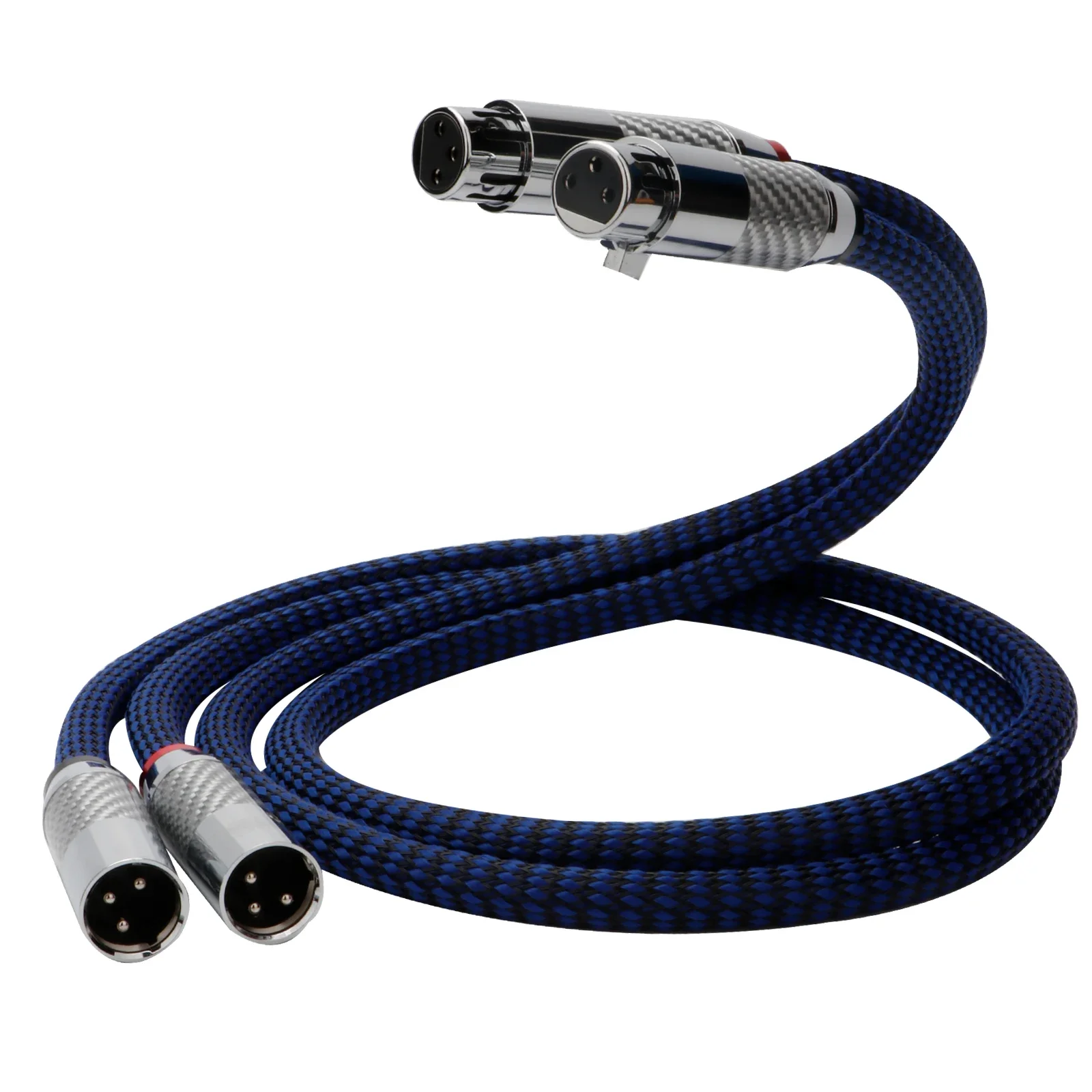 Pair XLR Cable With Silver Plated OCC Cable 3 pins XLR Balanced Connector Audio Interconnect  Audio Cable for DC amplifier