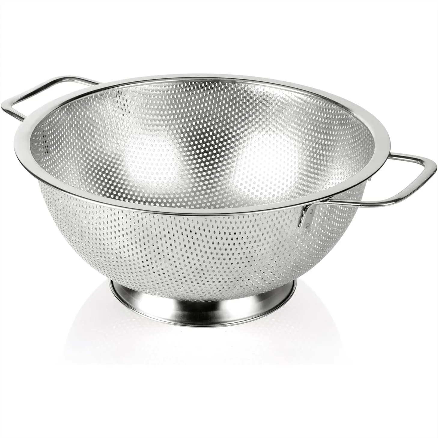 Stainless Steel Colander 3-Quart for Pasta and Vegetables with Fine Mesh, Dishwasher Safe