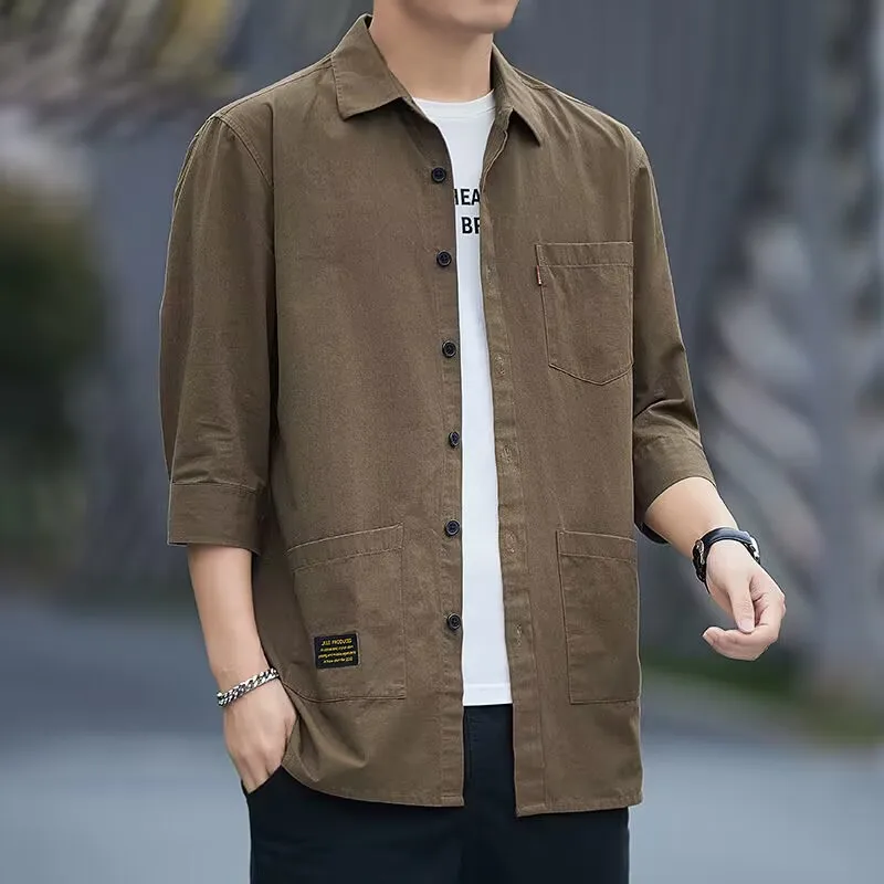 

ort Sve Casual irt Loose Thin Seven Sve Мужская летняя рабочая одежда Jaet Multi ket Прочный Легкий Faionable
