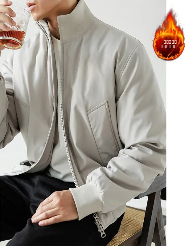 

2025 Snake Year Limited Edition Men's American Sle Bomber Pilot Jaet Loose Fit Youth Faion Winter Thiened Stand Collar