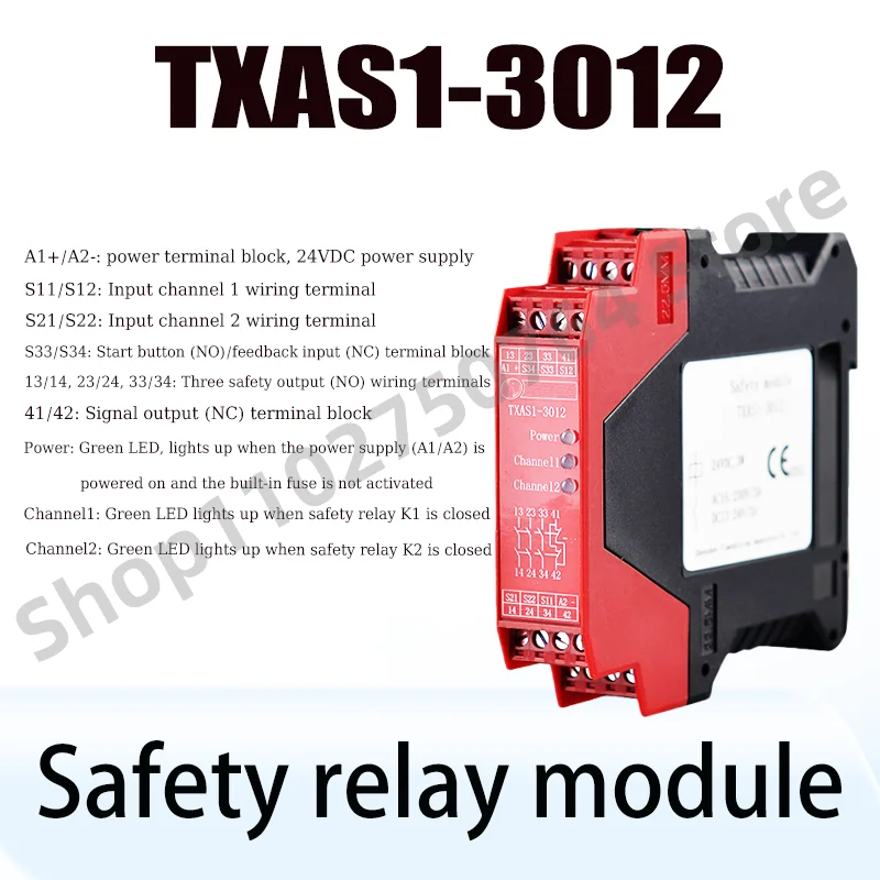 

Новое реле безопасности TXAS1-3012 TXAS1-3012A для мониторинга аварийной остановки и контроля дверей безопасности полностью заменяет 3SK1111-2AB30.