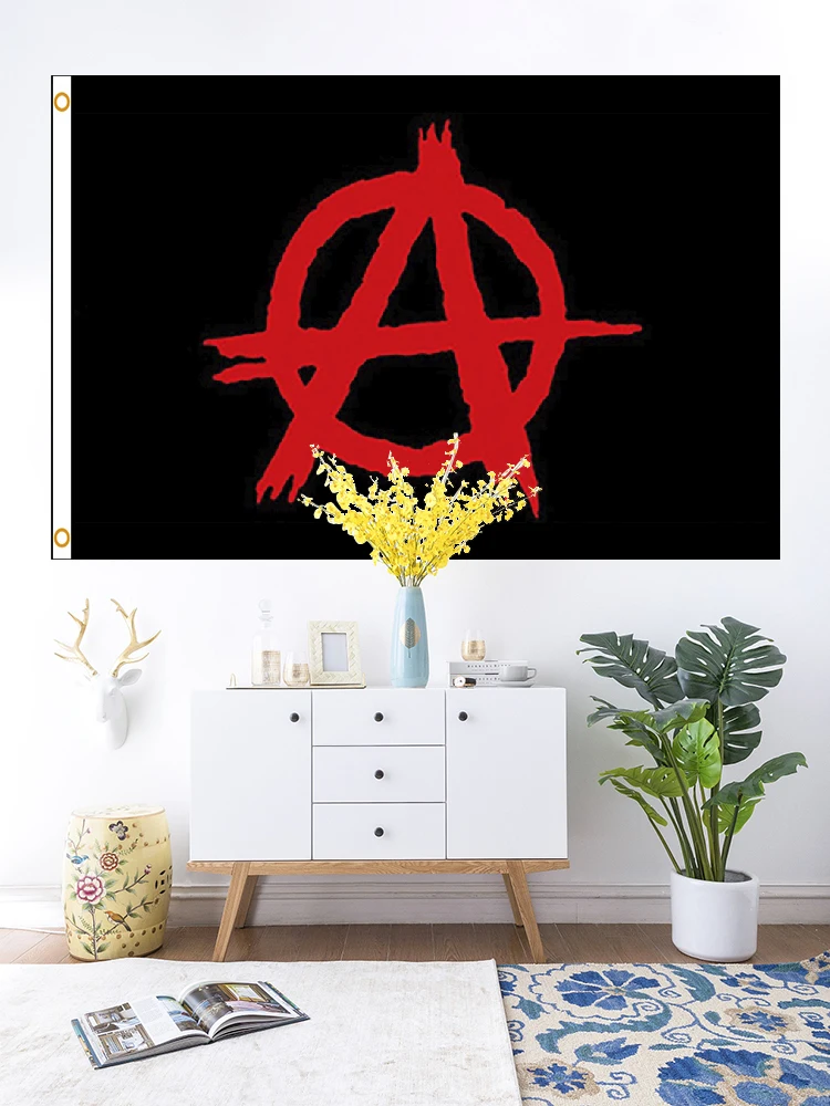 Yehoy   90x150cm anarchy red Flag