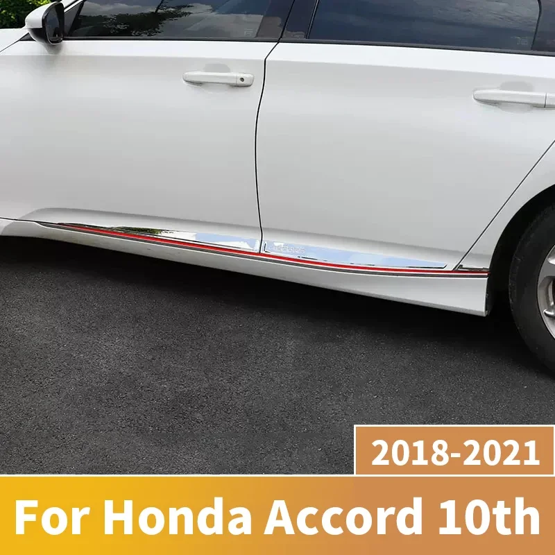 

Stainless Steel Front Rear Bumper Splitter Guard Body Kit Cover trunk Trim Sticker For Honda Accord X 10th 2018 2019 2020 2021