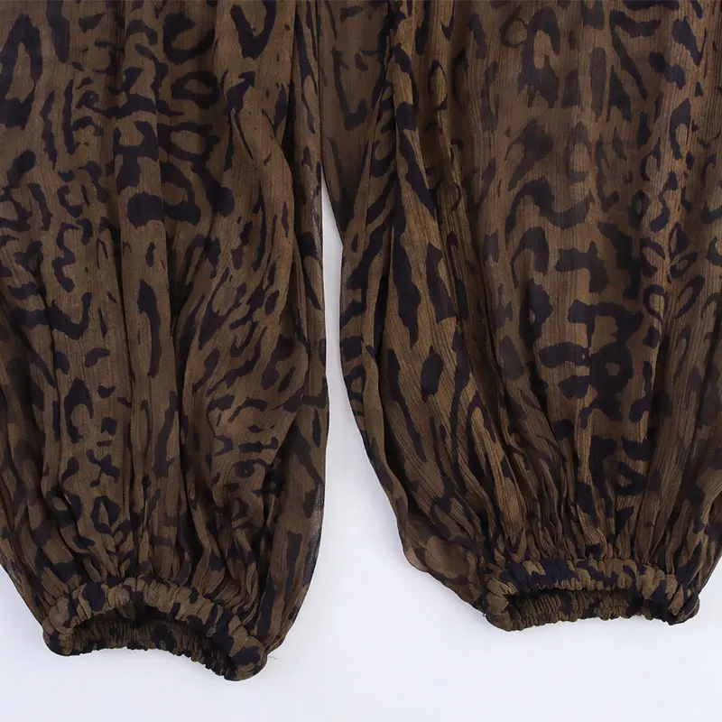 빈티지 레오파드 팬츠 오버사이즈 뉴 Y2k 여성 캐주얼 루즈 와이드 레그 바지 레트로 틴 스트레이트 바지 힙합 스트리트웨어 브랜드