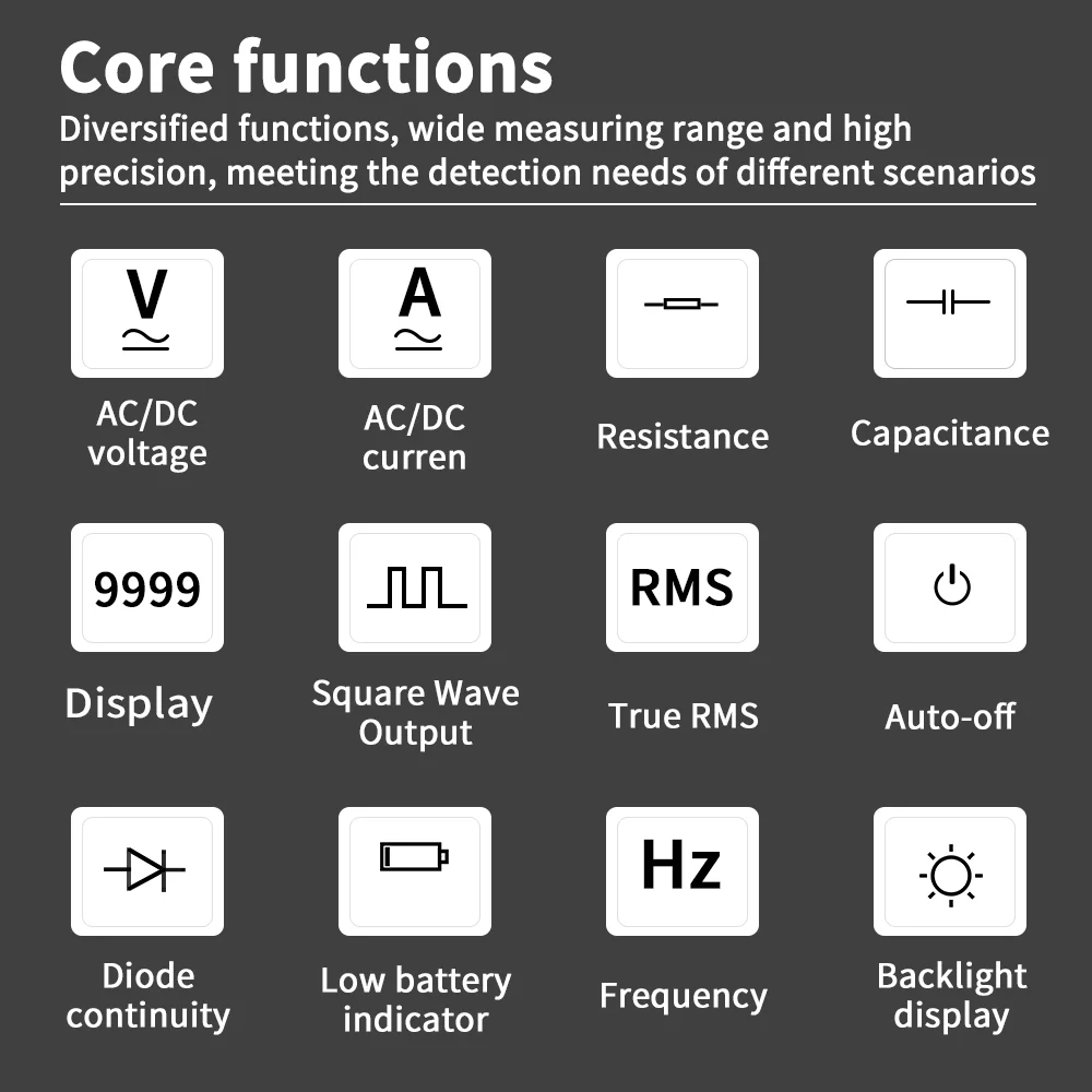 ZOYI ZT-109 Anti-burn digital multimeter High precision automatic range digital display Home digital multimeter compact