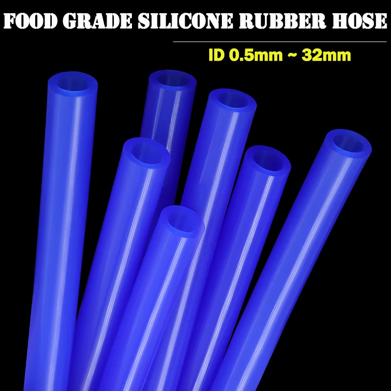 

Синяя пищевая силиконовая трубка ID 0,5 мм ~ 32 мм, гибкая, нетоксичная, устойчивая к высоким температурам, соединитель для питьевой воды, сантехнические шланги