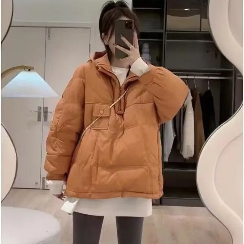 Neploe Korean Hooded Thicked Warm Cotton Jacket for Women 2024 Autumn Winter New Tops Mujer Y2k Long Sleeve Loose Coats