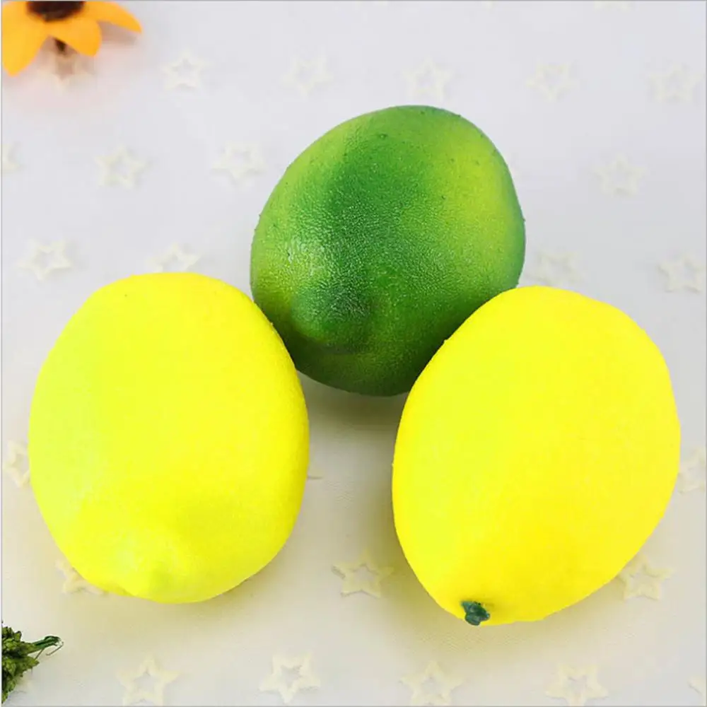 Décoration de Noël 6/10 pièces : Faux citron artificiel réaliste pour la maison et la cuisine