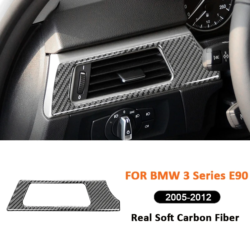 

For BMW 3 Series E90 2005-2012 Carbon Fiber Car Driver Left Air Outlet Vent Frame Decorative Sticker Auto Interior Parts