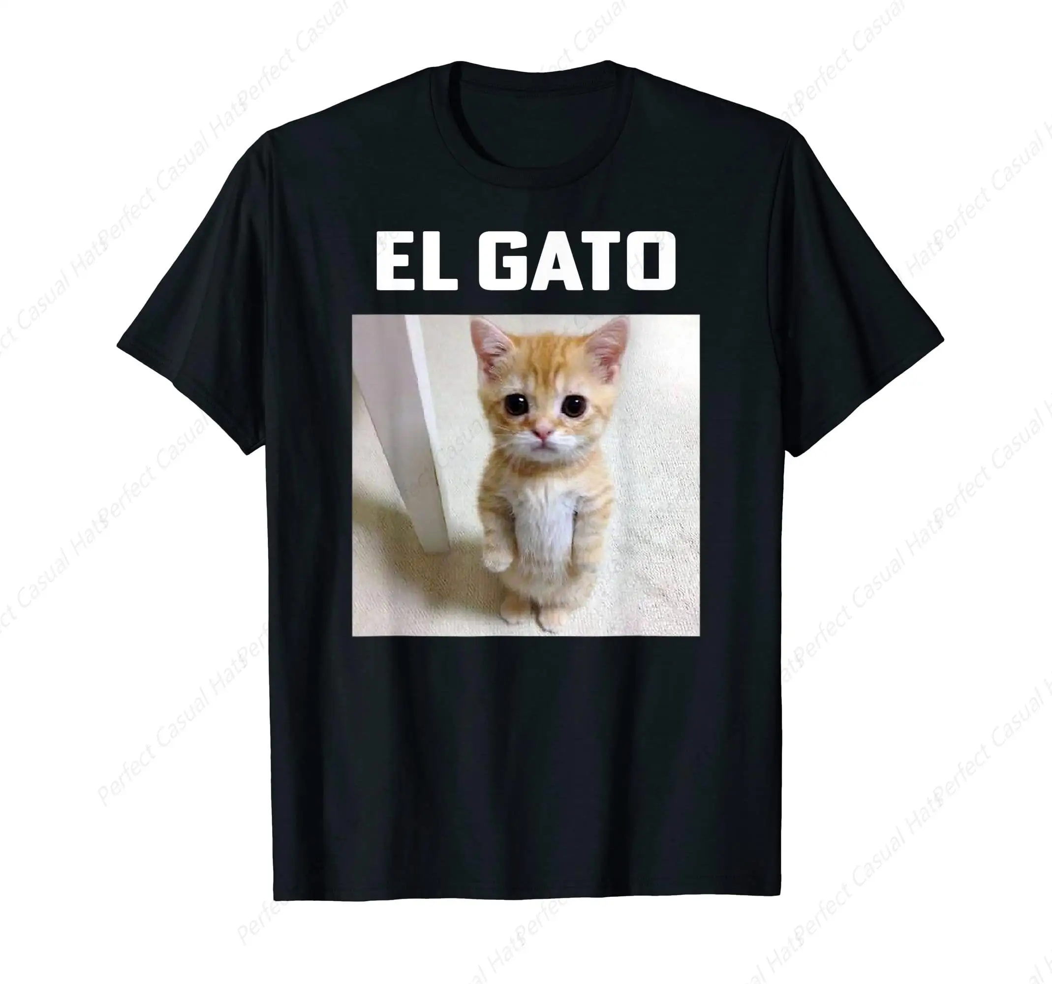 

El Gato Meme Cat T-Shirt Leisure Youth Tee Shirt Cotton Funny Short Sleeve