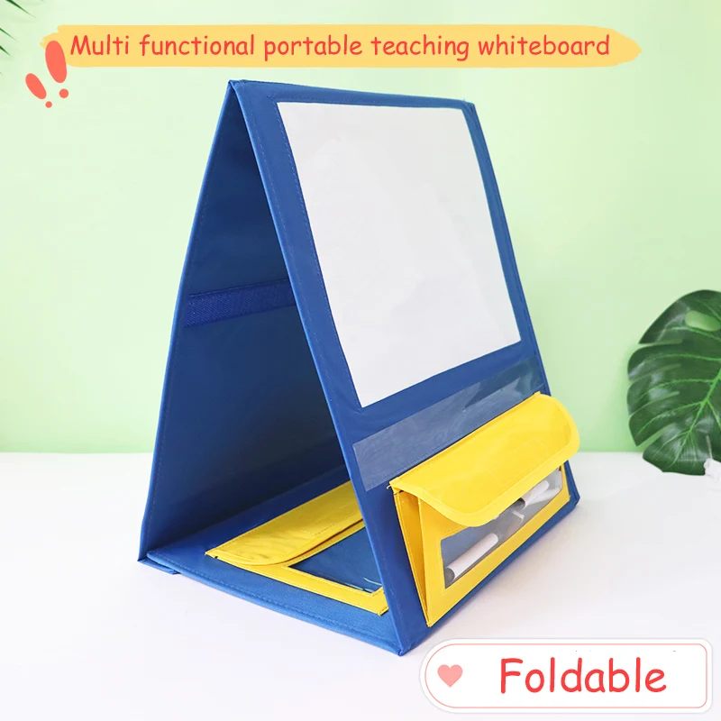 Portátil Double Sided Teaching Board, Whiteboard Display, Professor Suprimentos, Early Learning Aids, Dobrável