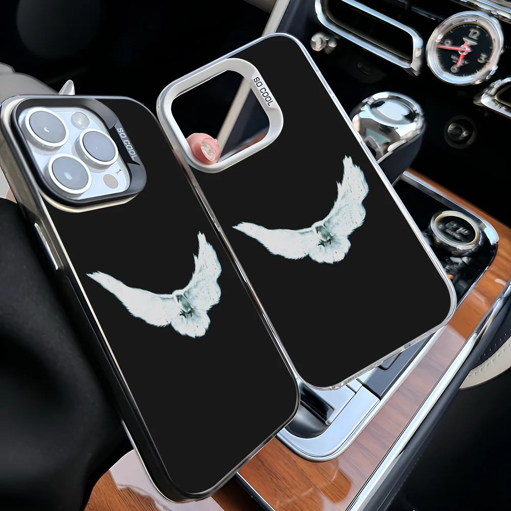 Epc k-kanye West Vultures 2 Rap funda de teléfono IMD funda de teléfono para IPhone 16 15 14 13 12 11 Pro Max Plus Color plata cubierta