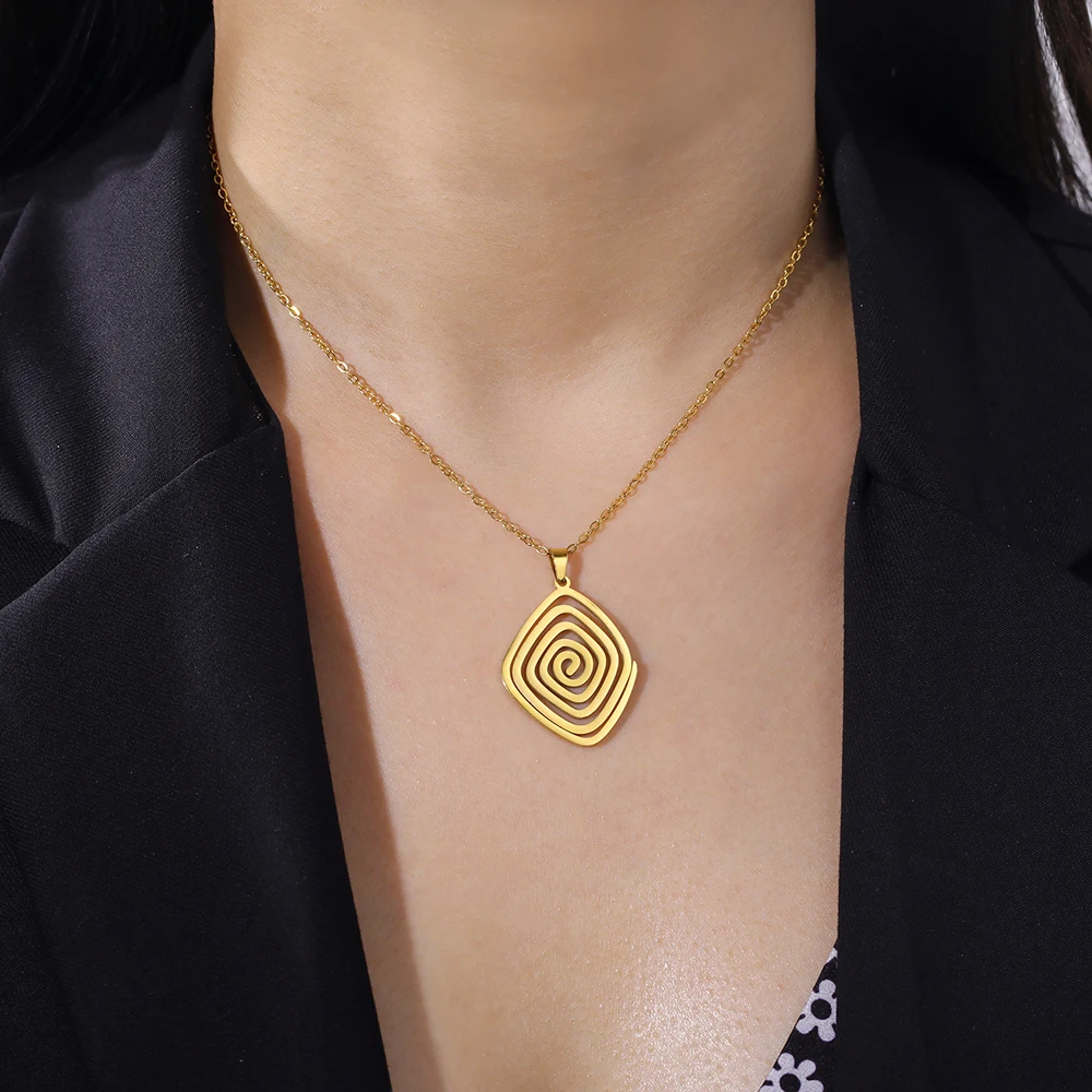 Reiki Cho Ku Rei Halskette Heilung Energie Yoga Power Anhänger Heilige Geometrie Schutz Amulett Edelstahl Schmuck Amulette für Glück und Schutz mächtige Amulette geistiger Schutz Reiki Heilmittel – Detail 8