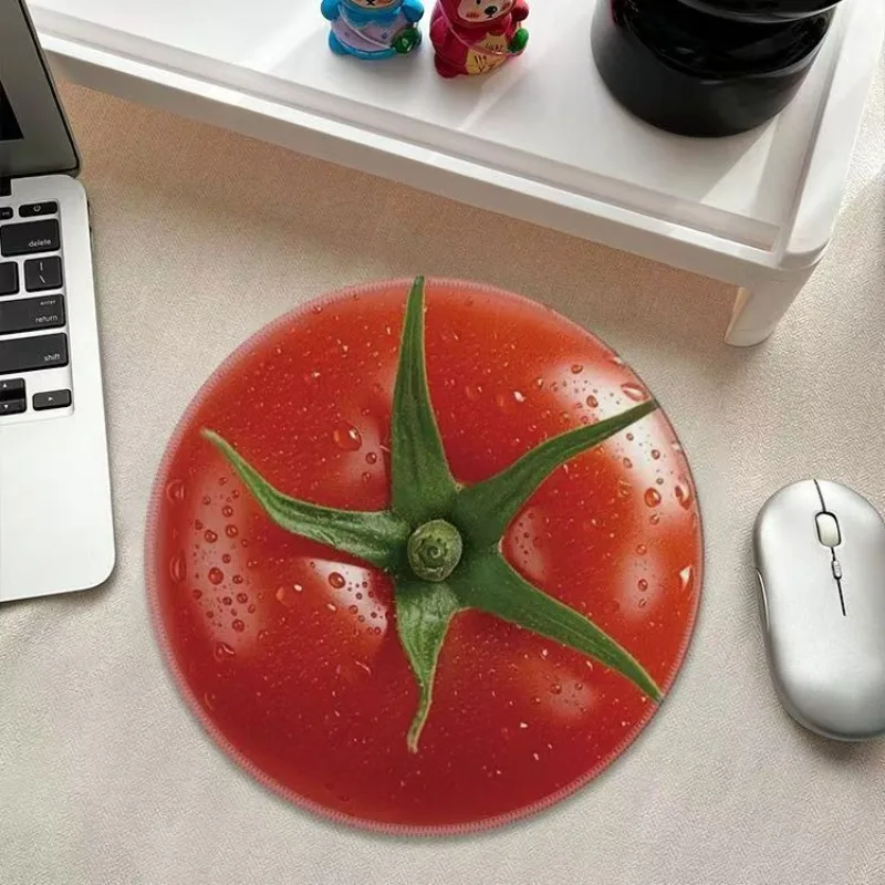 

Summer Simulation fruit mouse pad round HD print cute rubber anti-slip washable high-quality computer game accessorys durable
