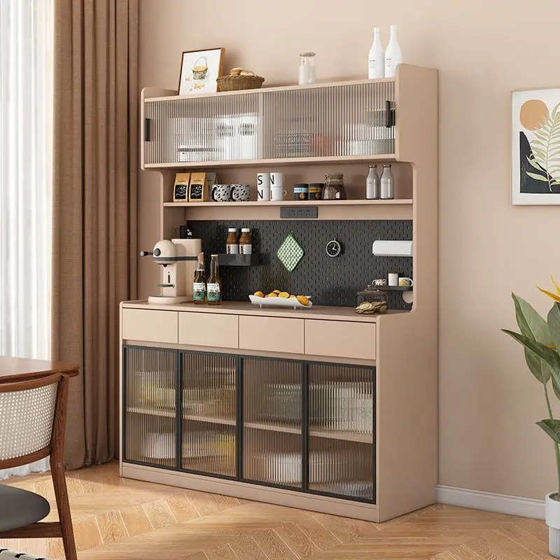 Solid wood dining side against the wall integrated locker living room antique kitchen multi-functional wine cabinet household st
