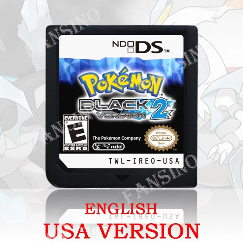 Pokémon Zwart Wit 1/2 versie Hoge kwaliteit authentieke 1:1 replica DS videogame cartridge voor DS 2DS 3DS console (VS, EUR, AUS)