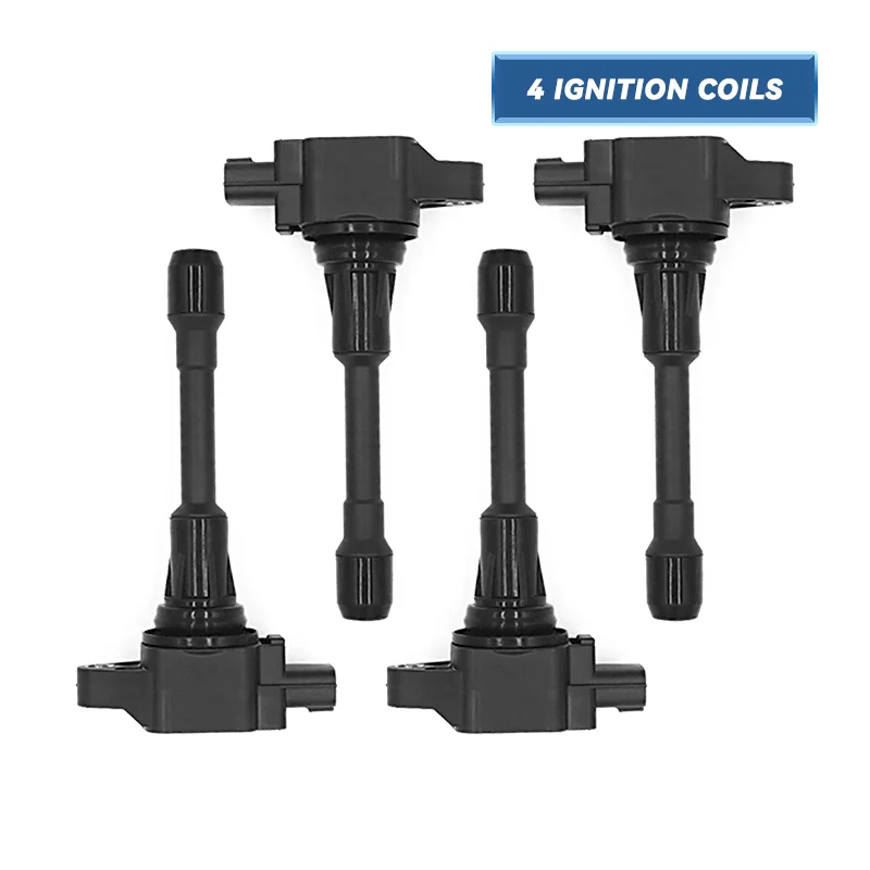 4PCS Ignition Coils 22448-ED000 22448ED000 22448JA00C 22448EN000 0986221090 UF549 for Nissan for 370Z for NV200 for Altima