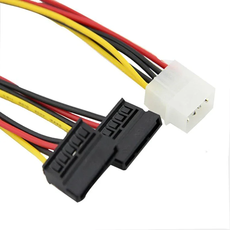 Adaptador de disco duro de 4 pines IDE a 2Serial ATA SATA Y, divisor Cable de alimentación de ordenador portátil, alta calidad, nuevo