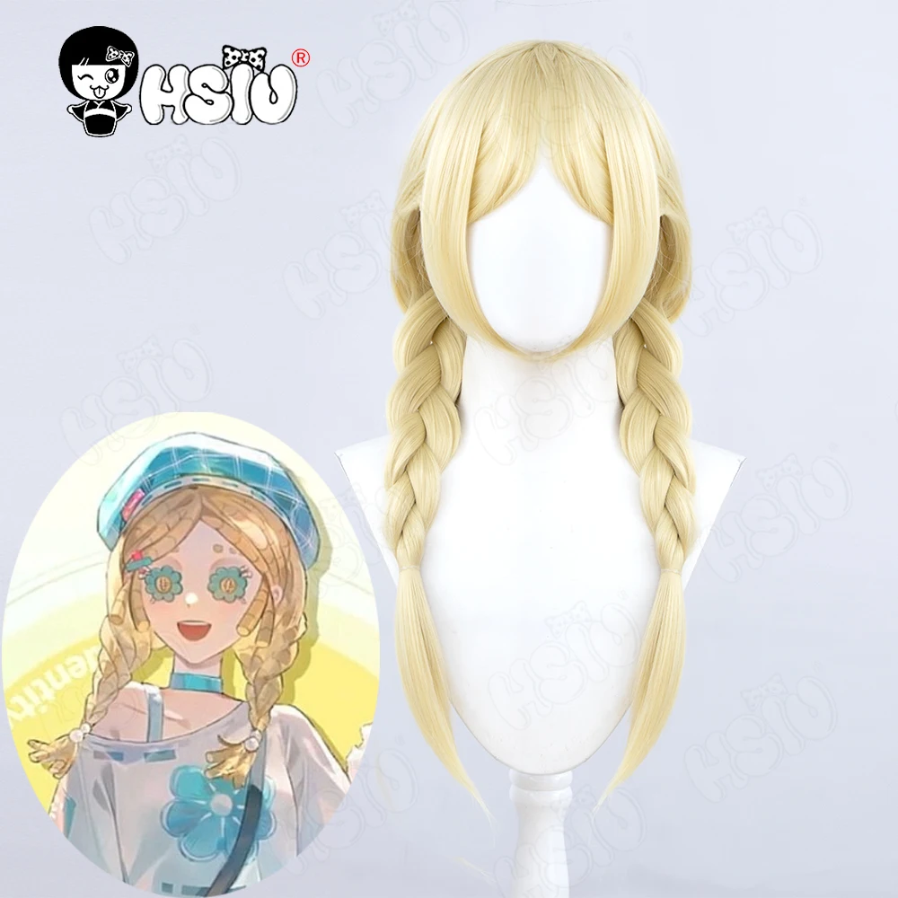 Anne Lester Cosplay Wig Fiber synthetic wig「HSIU 」Beige Double Braid Long Hair+Wig cap Game Identity Ⅴ cosplay Wig