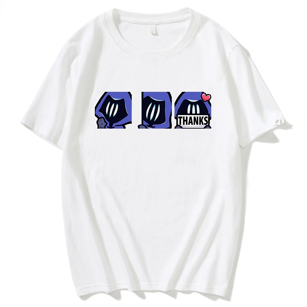 Omen Chibi T Shirt Anime Valorant T-shirt Funny Men Women T-Shirt Harajuku Style Tshirt Unisex Tshirts Cotton Tees Graphic Tops